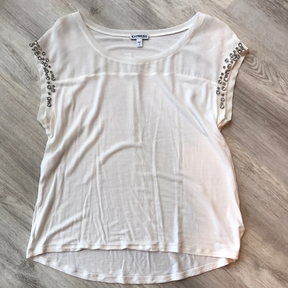 Express Women’s Blouse w/ Studded Sleeve Detail